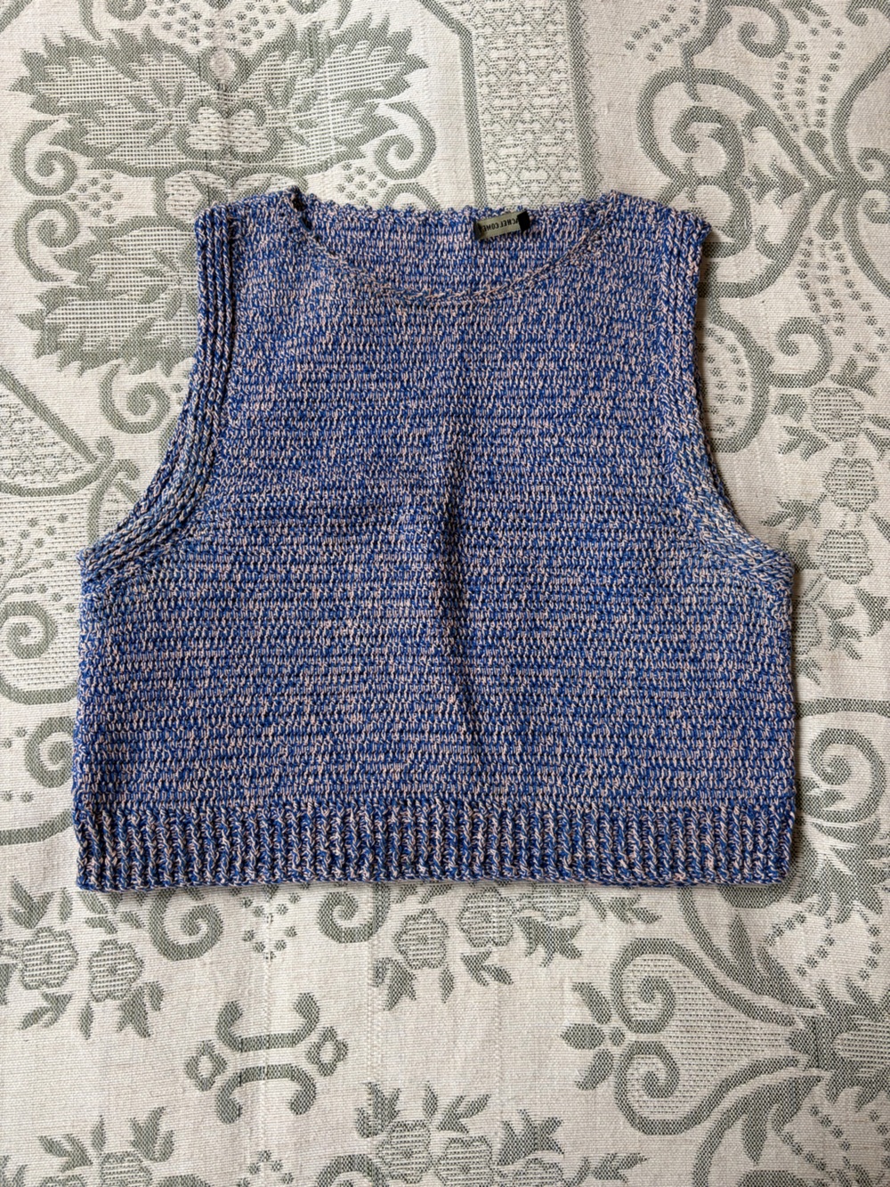 Rachel Comey Blue & Pink Knit Cropped Tank